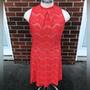 Love Fire Lace Women’s Dress Size 1X Coralish Color New With Tags Plus Size